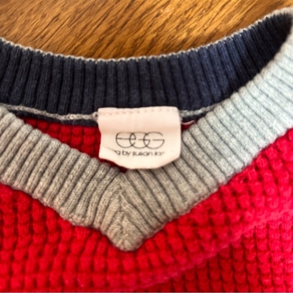 Egg Collection Red Bear Size 3Y Sweater - Picture 3 of 4